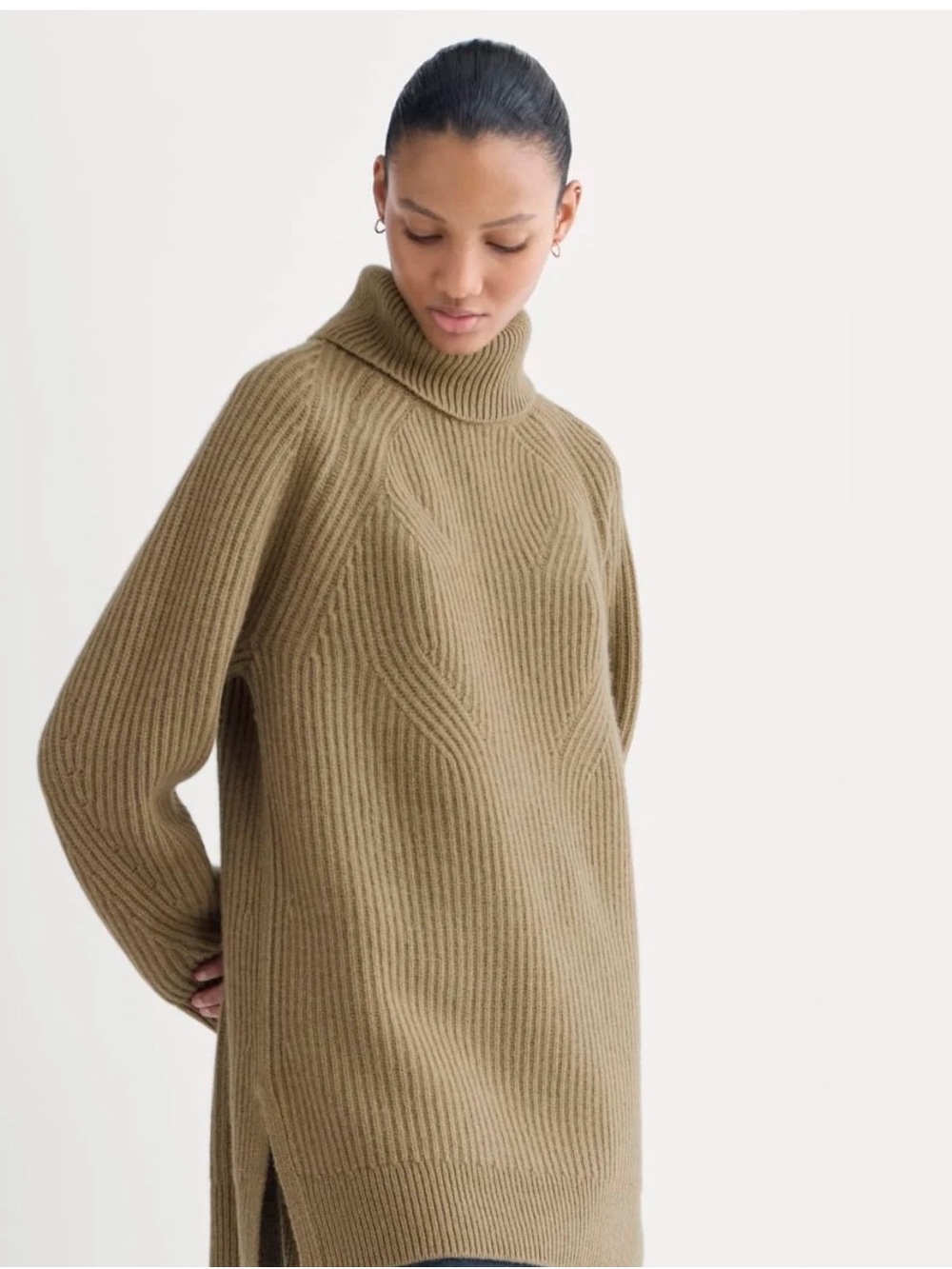 Everlane Cocoon Turtleneck in Wool Cashmere Brown XS NWT